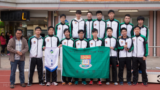 香港大學田徑隊男子隊贏得男子組季軍